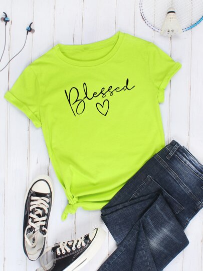 Heart & Letter Graphic Tee