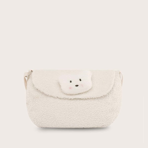 

Girls Cartoon Decor Fluffy Crossbody Bag