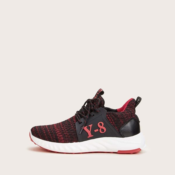 

Men Letter Graphic Lace-up Front Sneakers, Multicolor