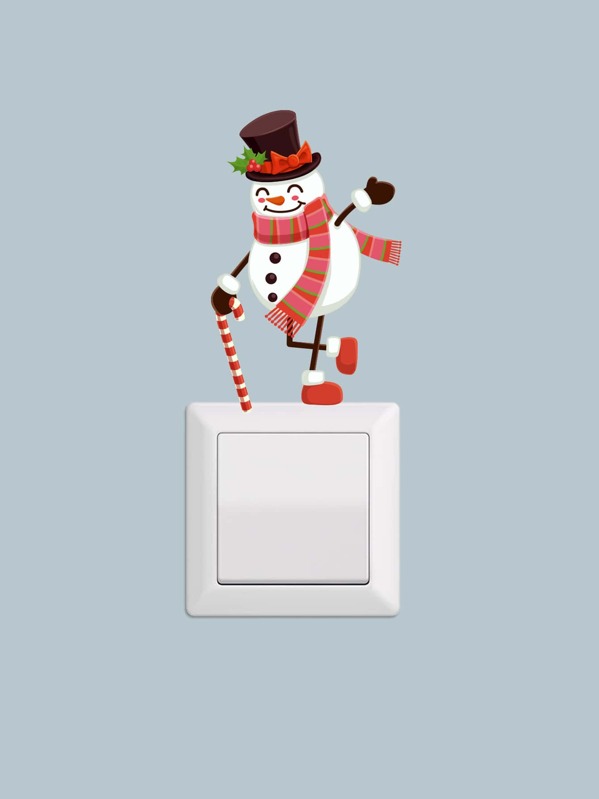 

Christmas Snowman Print Switch Sticker
