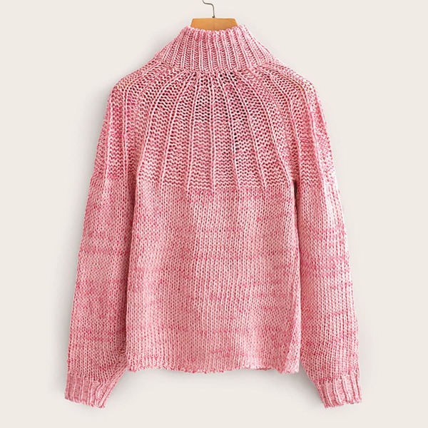 

Cut Out Tie Back Ribbed Knit Sweater, Pink
