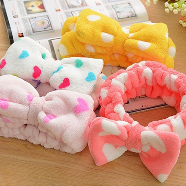 

1pc Random Pattern Bow Bath Headband, Multicolor