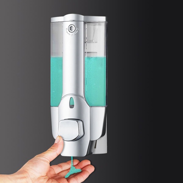 

1pc Wall Mounted Soap Dispenser, Silver