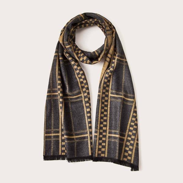 

Men Plaid Pattern Bandana, Multicolor