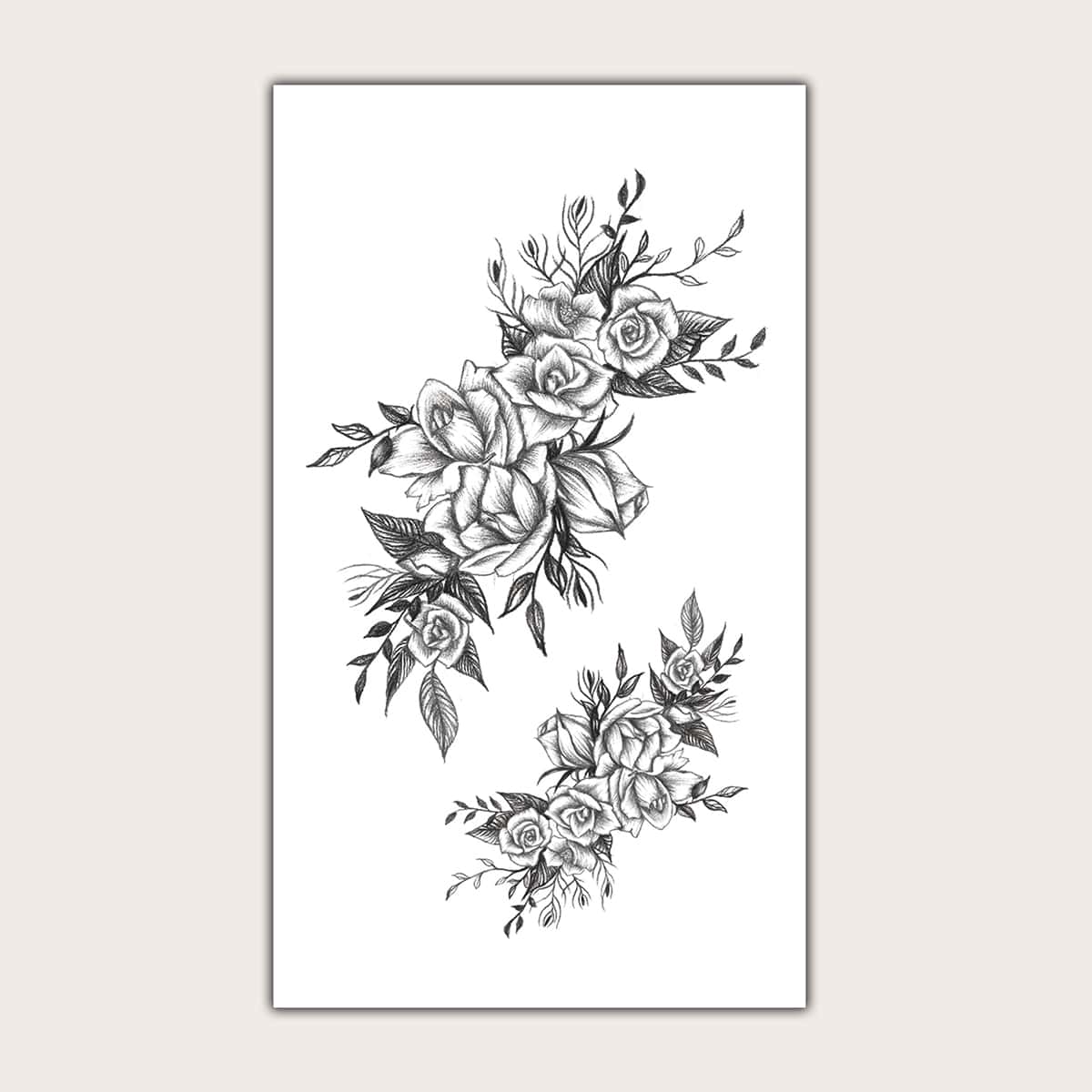 

Flower Pattern Tattoo, Black