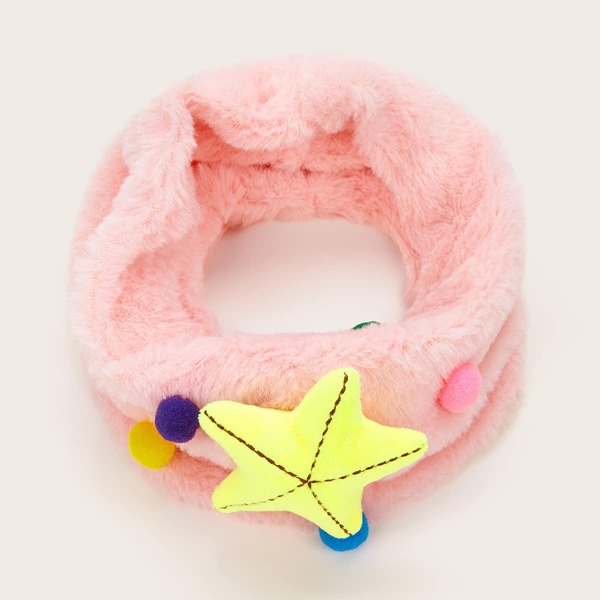 

Toddler Girls Pom Pom Decor Ring Scarf, Multicolor