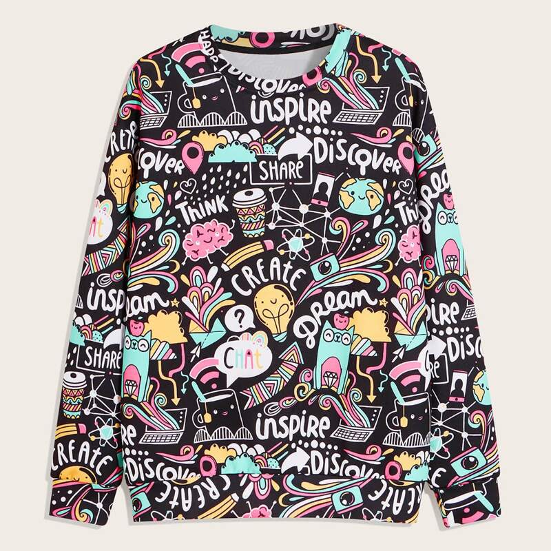 

Guys Allover Print Sweatshirt, Multicolor
