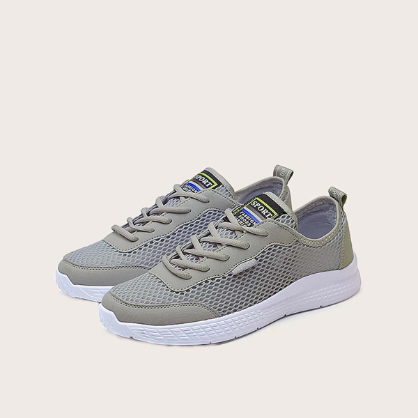 

Men Lace-up Front Wide Fit Sneakers, Grey