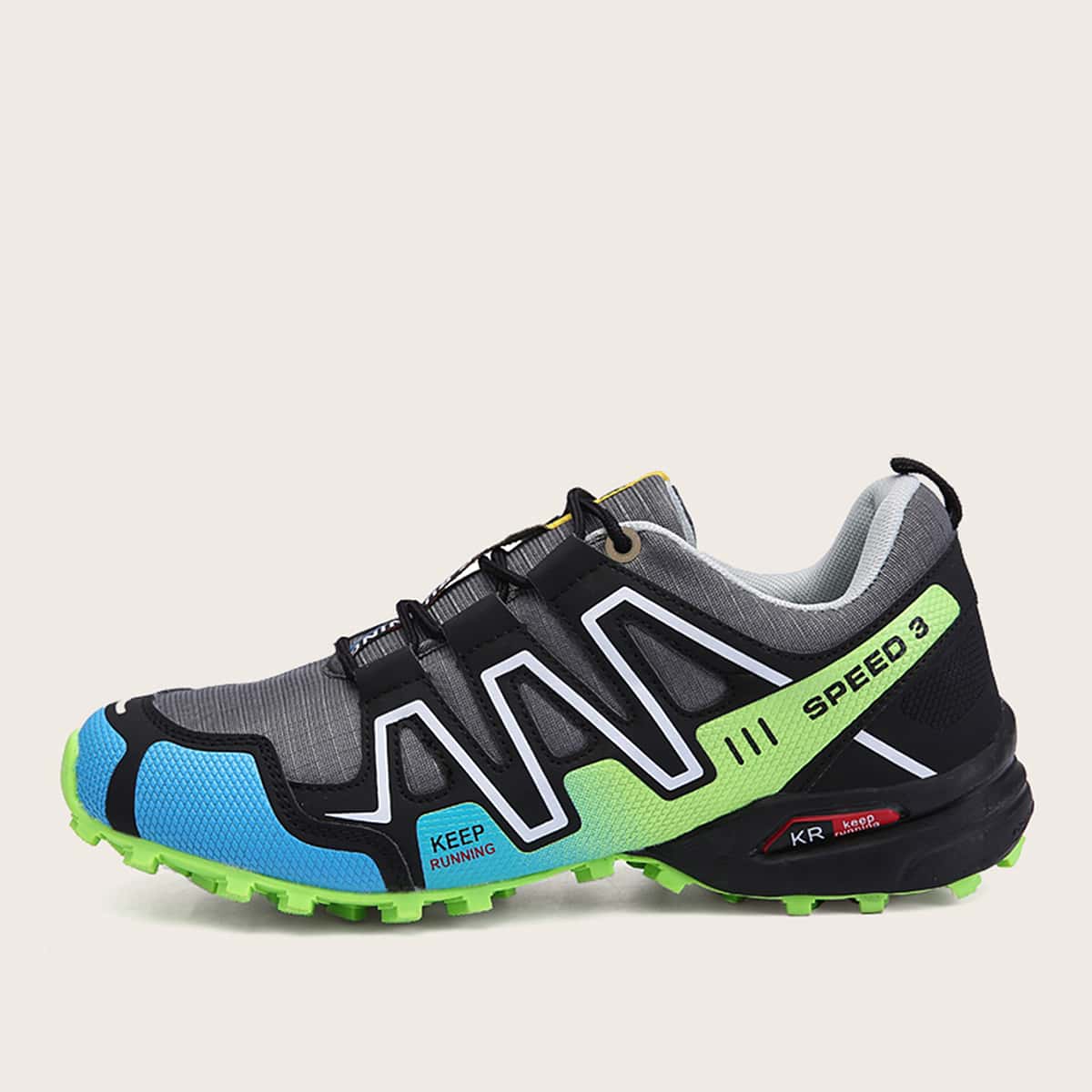 

Guys Lace-up Front Wide Fit Trainers, Multicolor