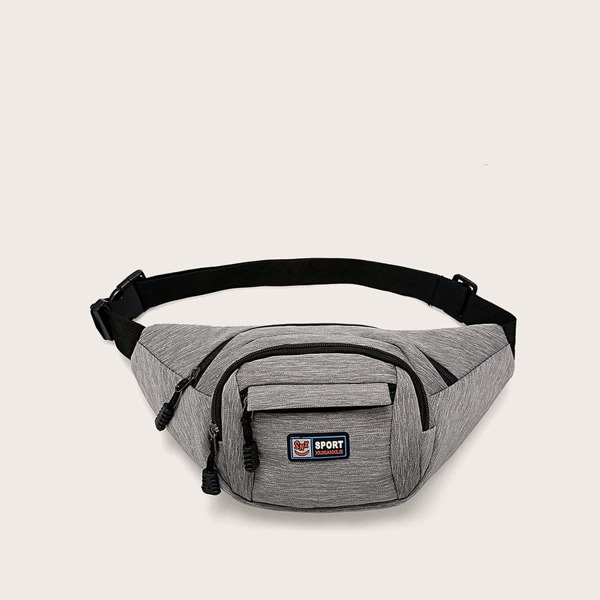 

Men Pocket Front Fanny Pack, Grey