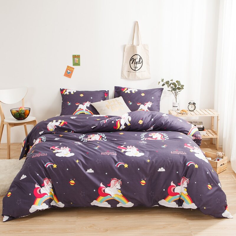 

Cartoon Unicorn Pattern Sheet Set, Purple