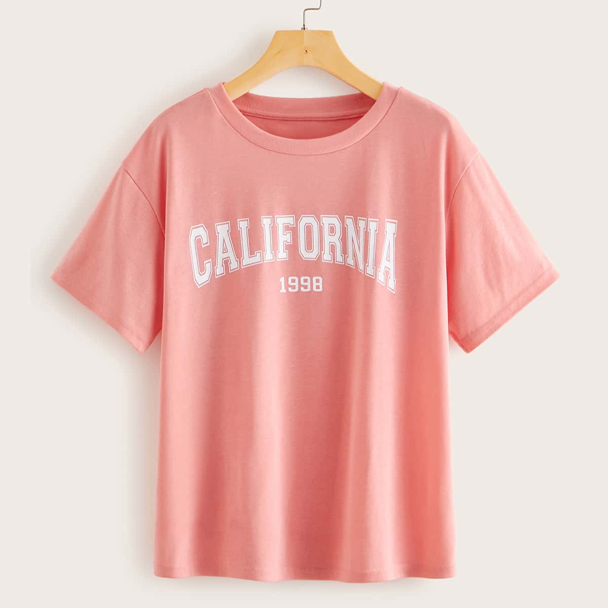 

Letter Graphic Peach Pink Tee