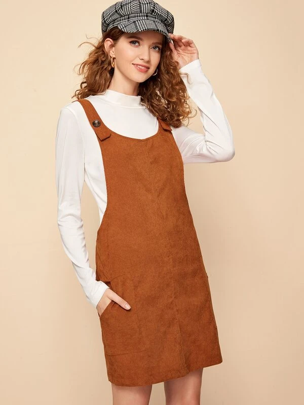 romwe pinafore dress