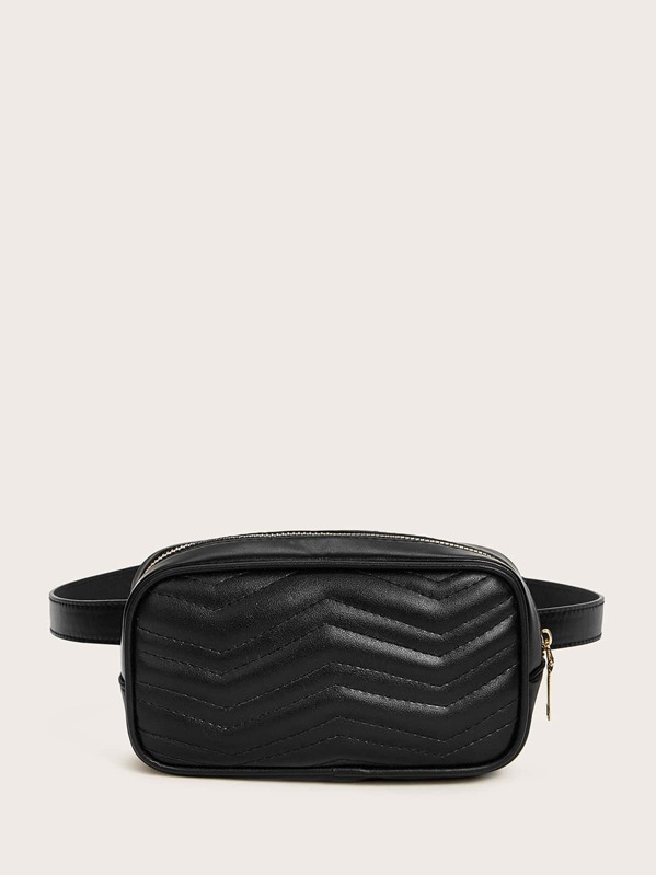 

Chevron Minimalist Bum Bag, Black