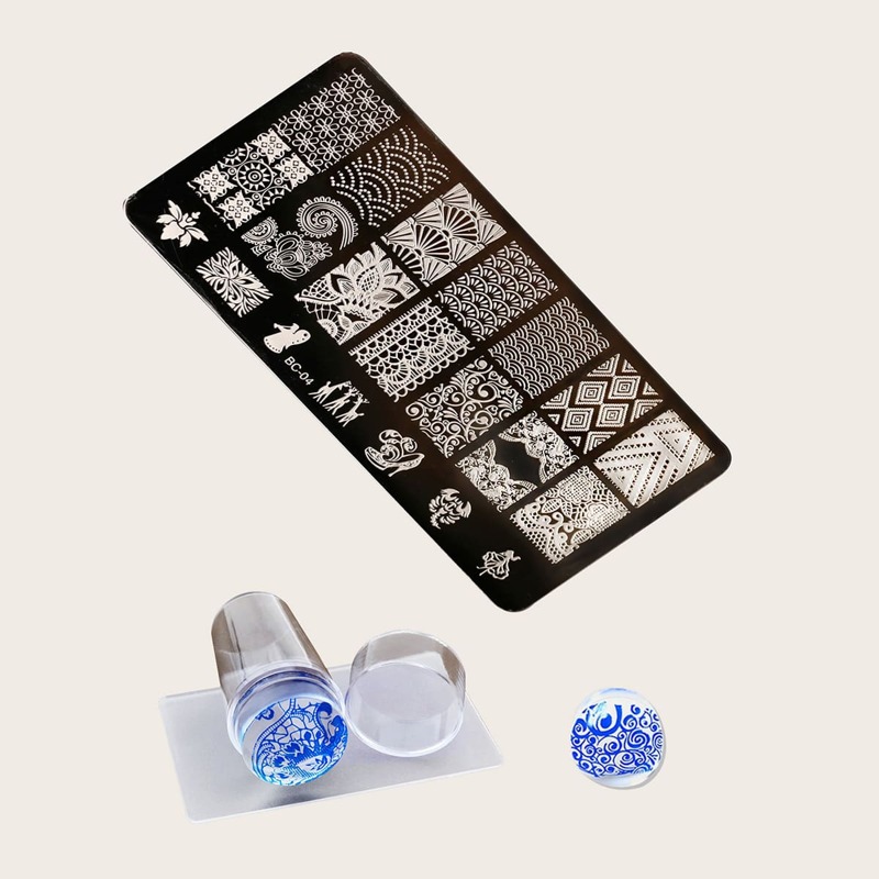 

3pcs Stainless Steel Nail Molds, Silver