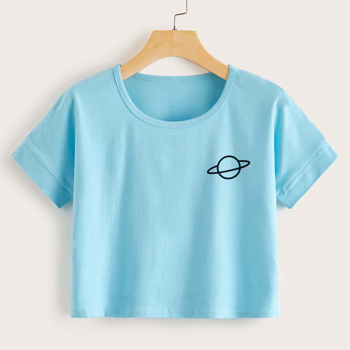 

Planet Print Tee, Blue