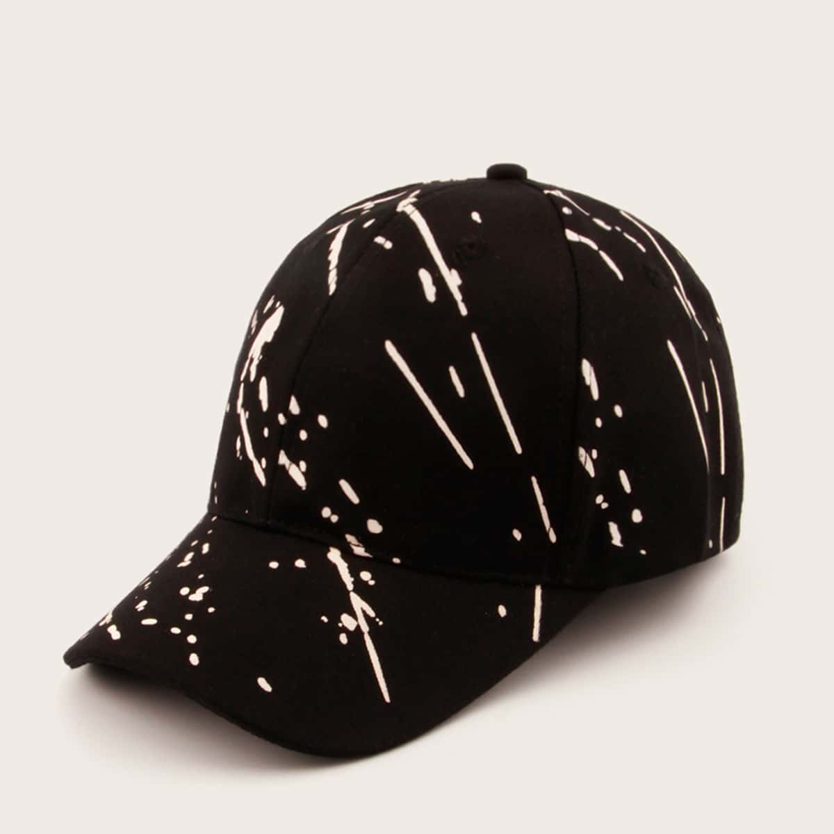 

Guys Splash Ink Printed Baseball Cap, Black
