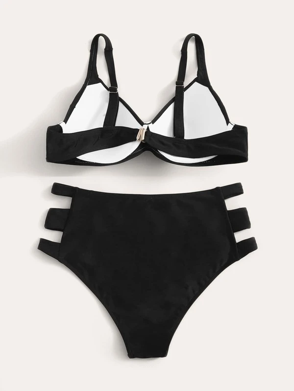 underwire bikini high waisted