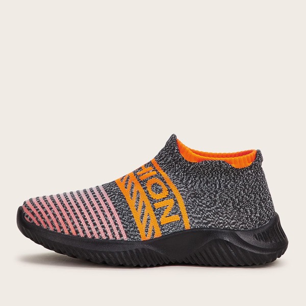 

Letter Graphic Slip On Sneakers, Multicolor