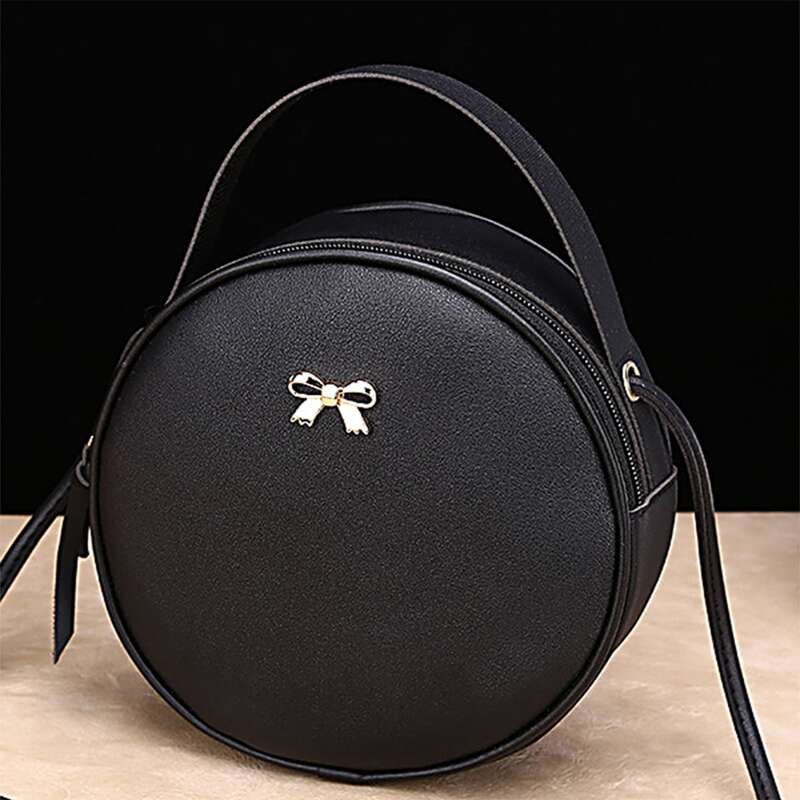 

Metal Bow Decor Satchel Bag, Black