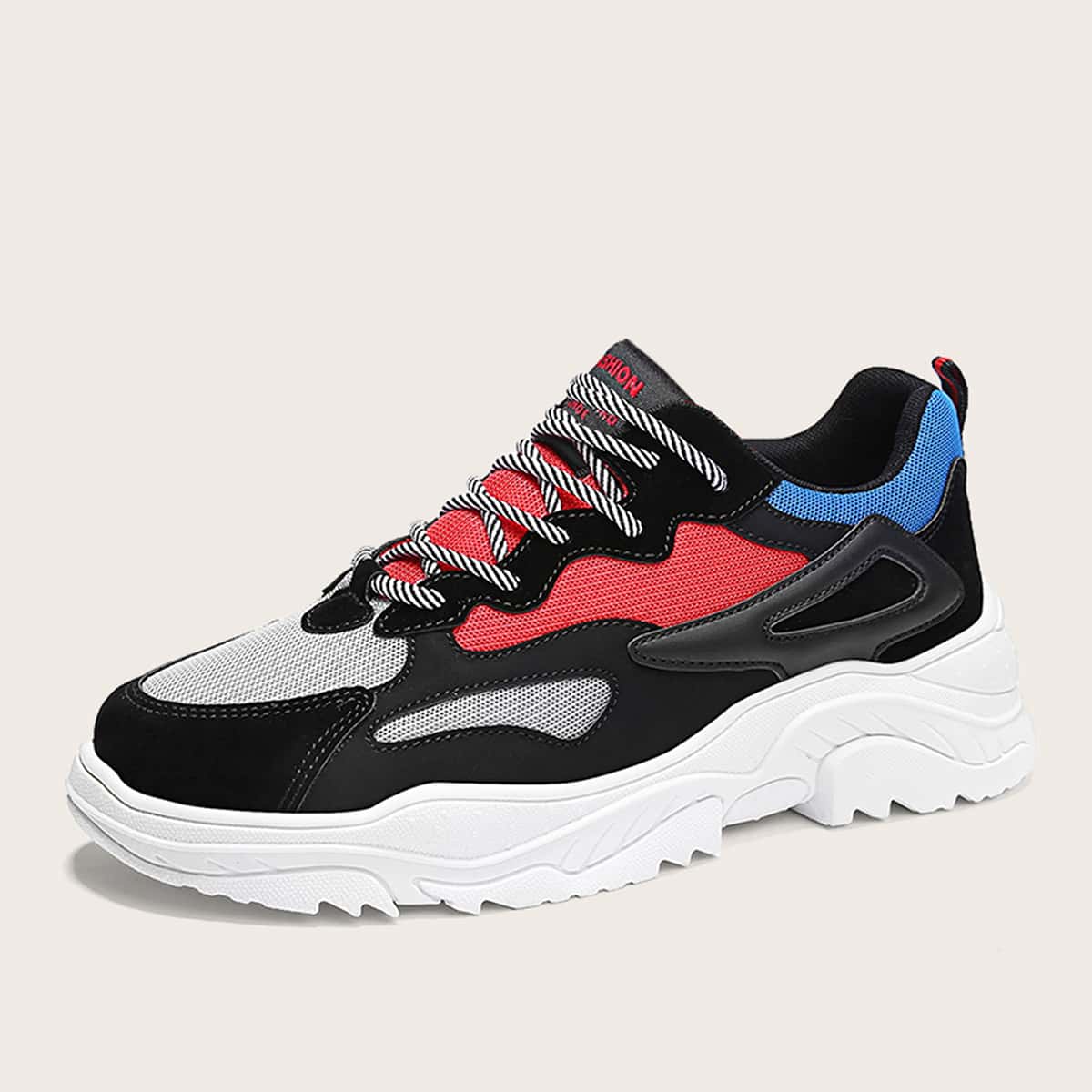 

Guys Color Block Lace-up Front Sneakers, Multicolor