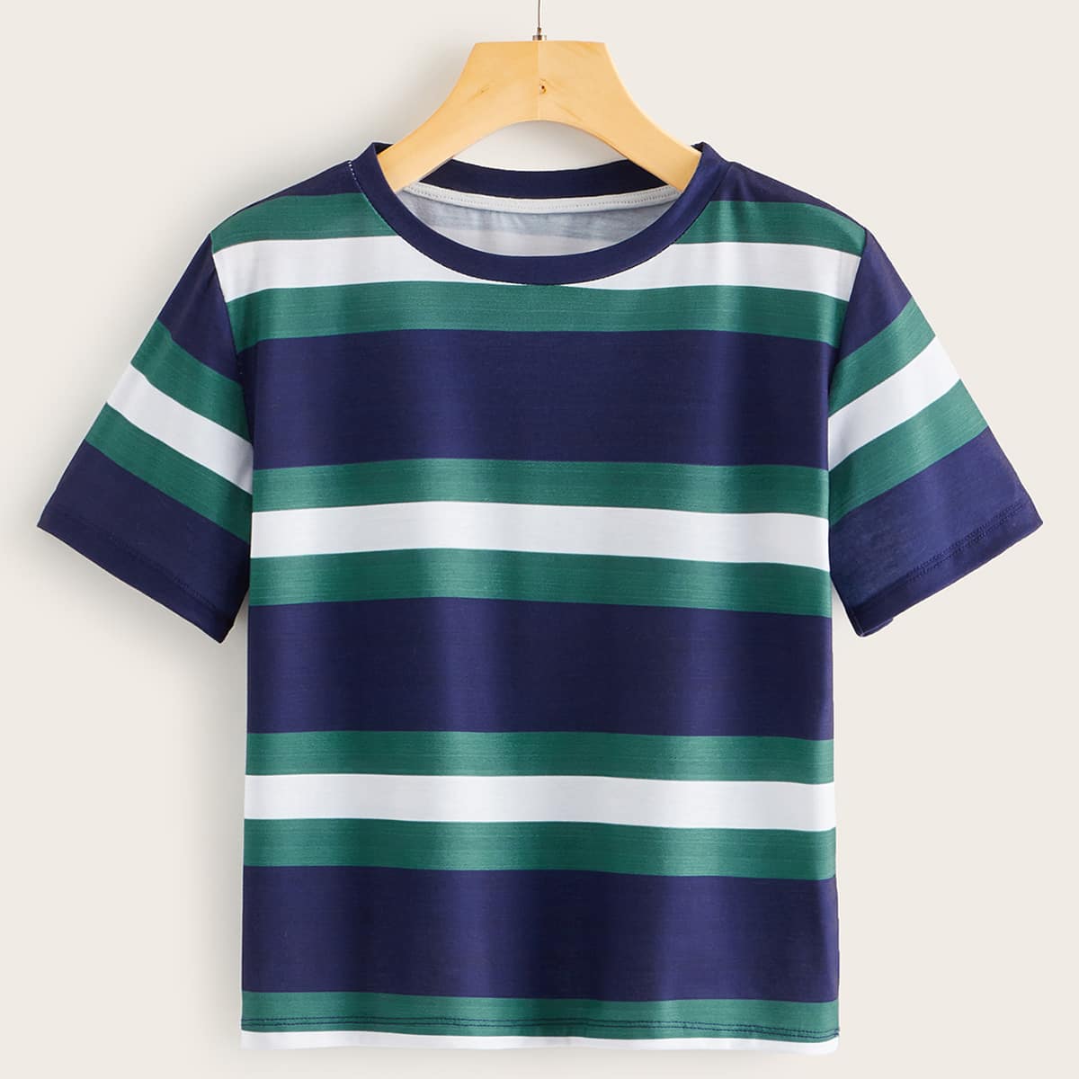 

Striped Short Sleeve Tee, Multicolor