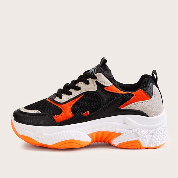 

Lace-up Front Chunky Sneakers, Multicolor