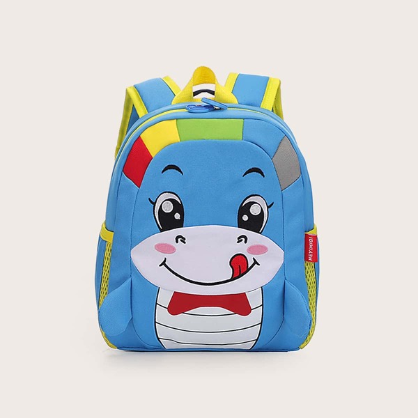 

Kids Cartoon Graphic Side Pocket Backpack, Blue