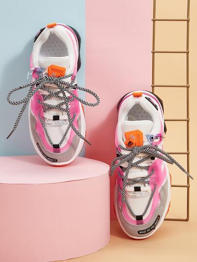 Lace-up Front Chunky Sneakers
