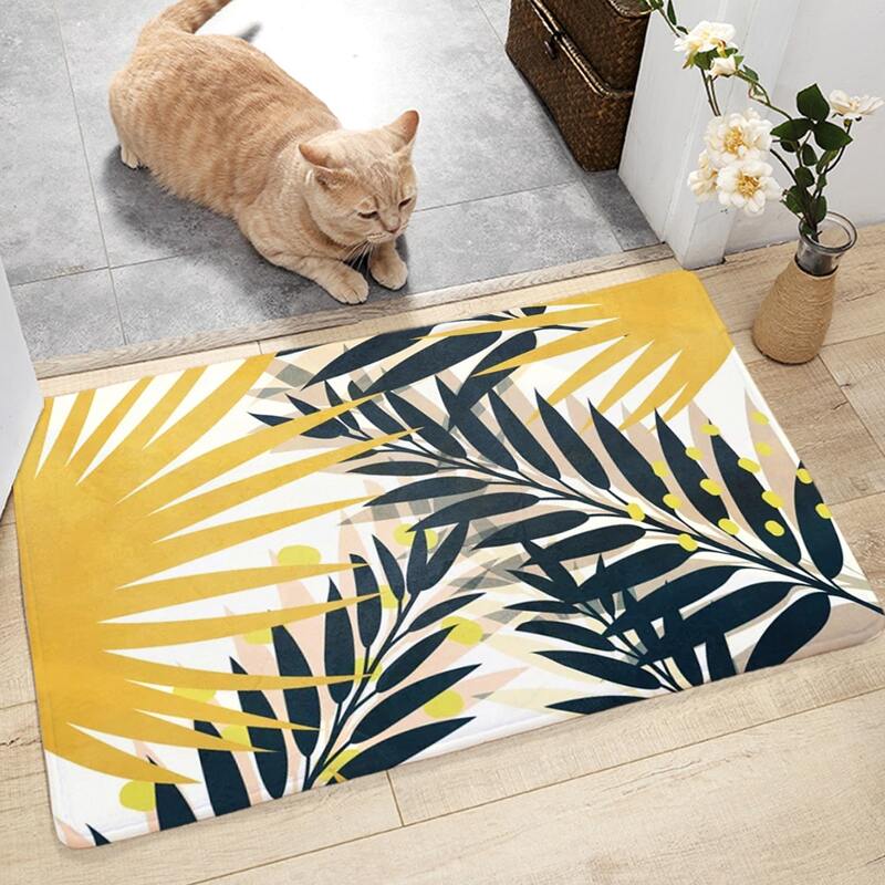 

1pc Palm Print Floor Mat, Multicolor