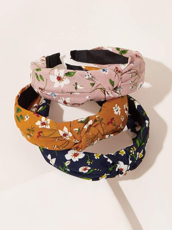 

3pcs Ditsy Floral Print Headband, Multicolor