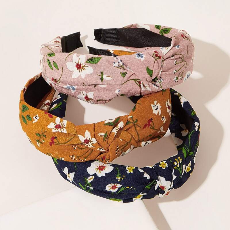

3pcs Ditsy Floral Print Headband, Multicolor