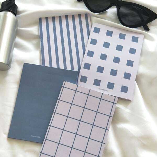 

1pack Simple Stripe Pattern Notebook
