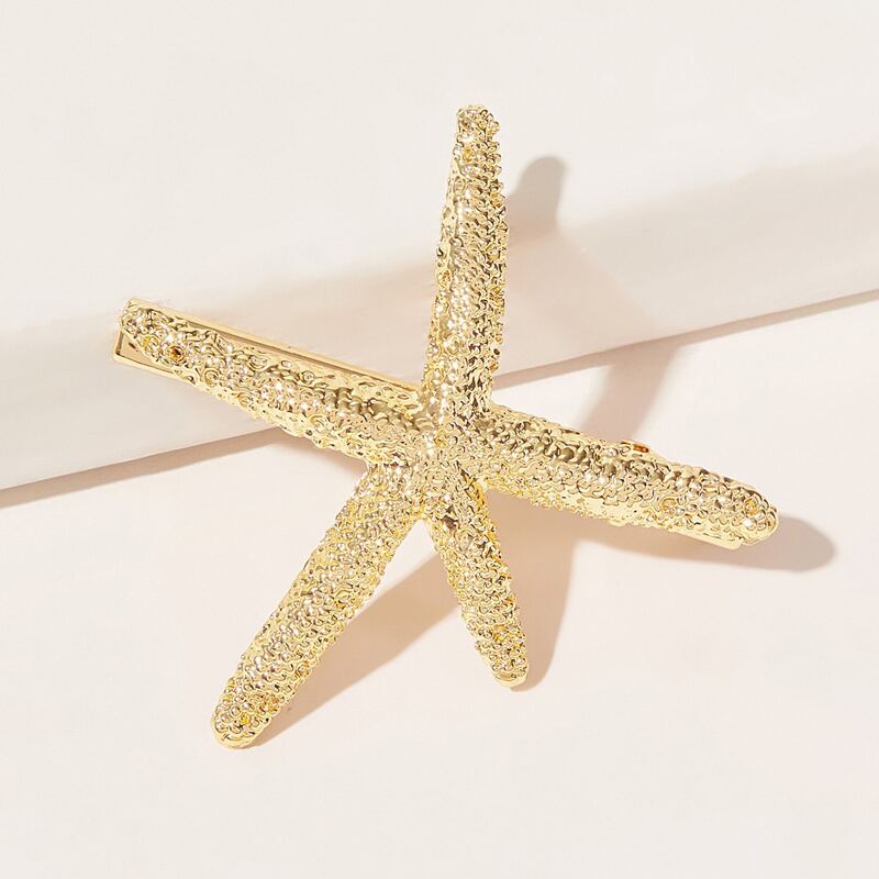 

Starfish Decor Hair Clip, Gold
