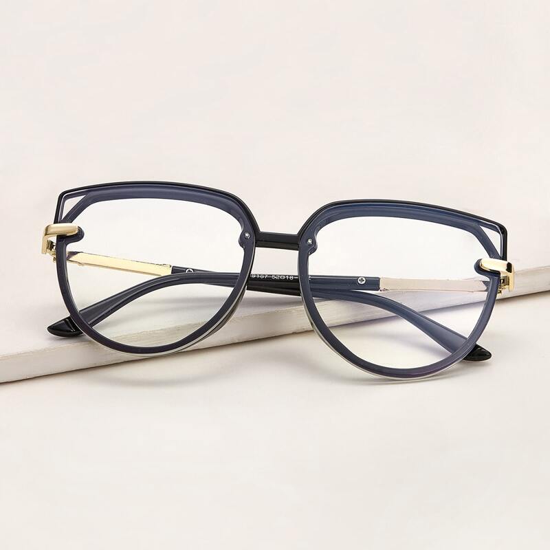 

Cat Eye Glasses With Case, Black