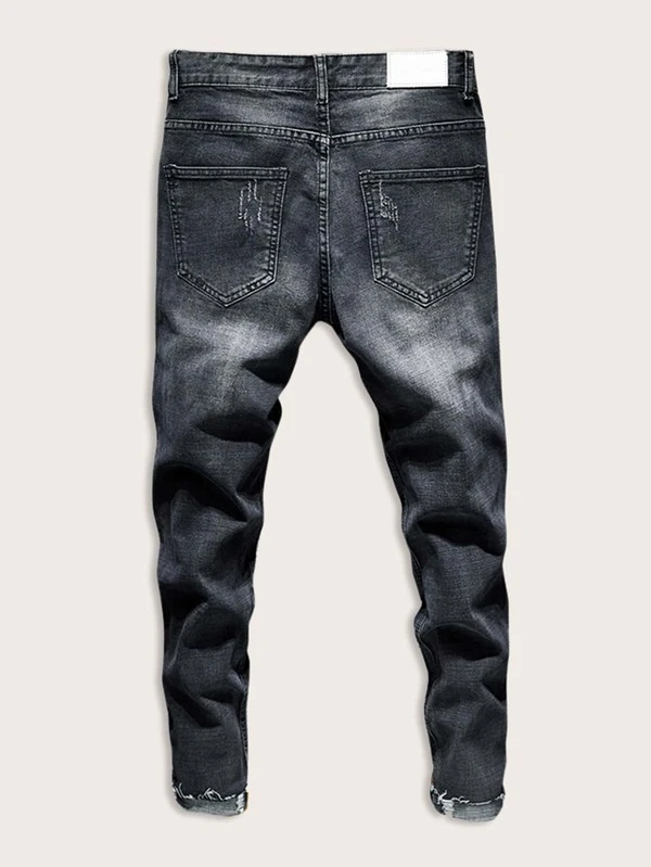 men raw hem jeans