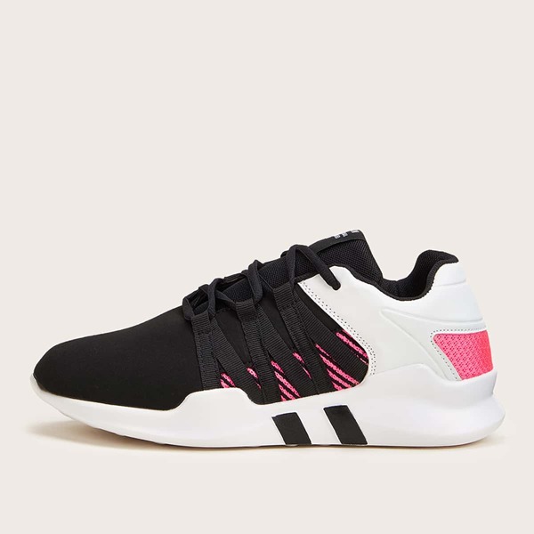 

Men Suede Panel Lace-up Front Sneakers, Multicolor