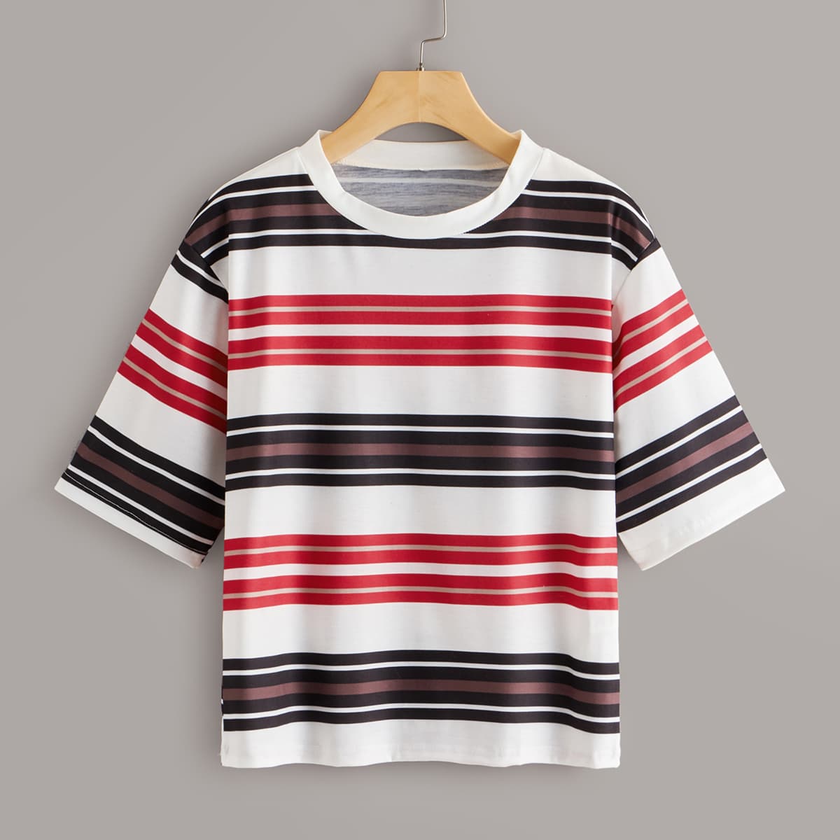 

Striped Short Sleeve Tee, Multicolor