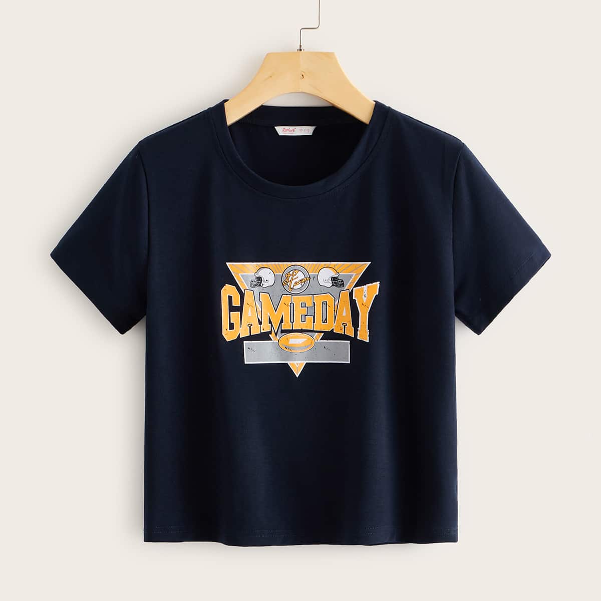 

Letter Graphic Short Sleeve Tee, Navy
