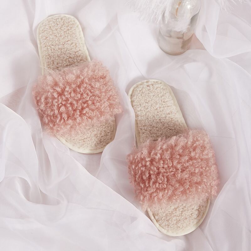 

Teddy Faux Fur Fluffy Slippers, Pink