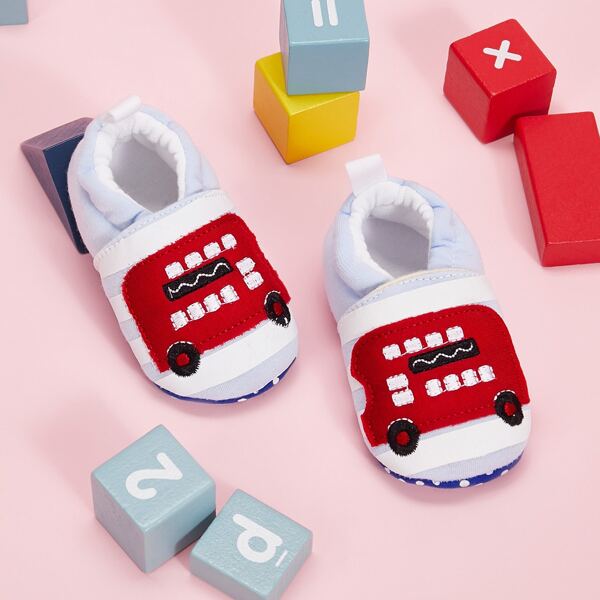 

Baby Boy Striped Car Patch Flats, Multicolor