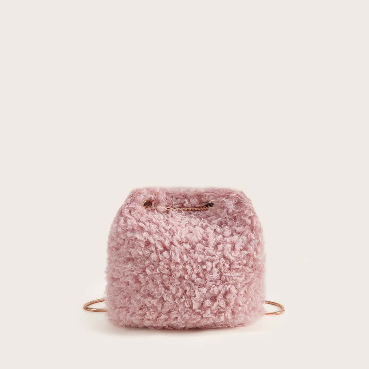 

Teddy Faux Fur Fluffy Chain Bag, Pink