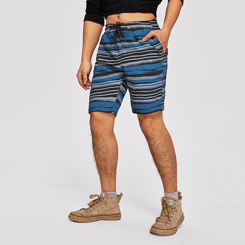 

Guys Multi-stripe Drawstring Shorts, Multicolor