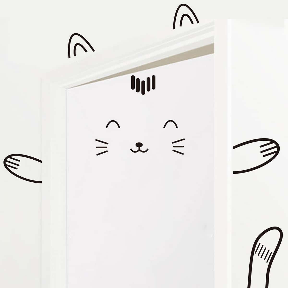 

Cartoon Animal Print Door Sticker