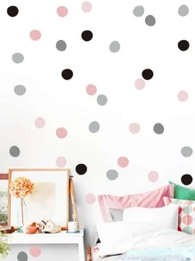 Polka Dot Pattern Wall Sticker - Multicolor - View 1
