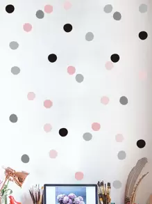 Polka Dot Pattern Wall Sticker - Multicolor - View 6