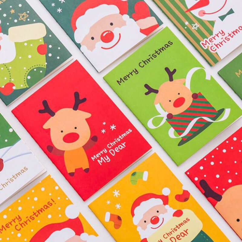 

4packs Christmas Pattern Cover Notebook Set