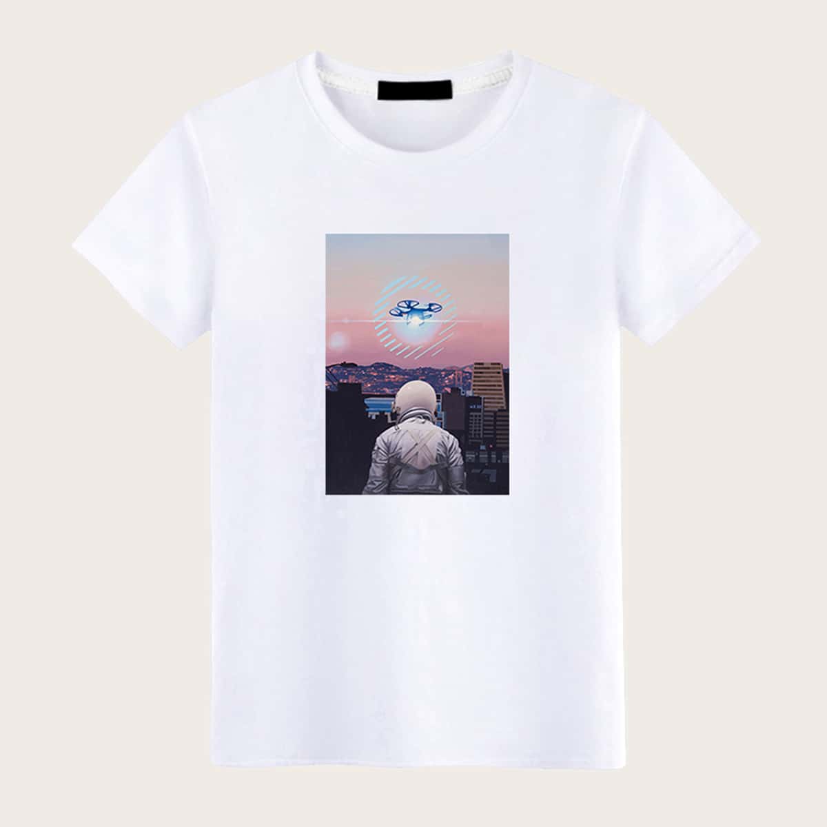 

Guys Figure Graphic Tee, White