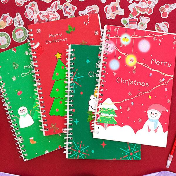 

1pack Christmas Pattern Spiral Notebook