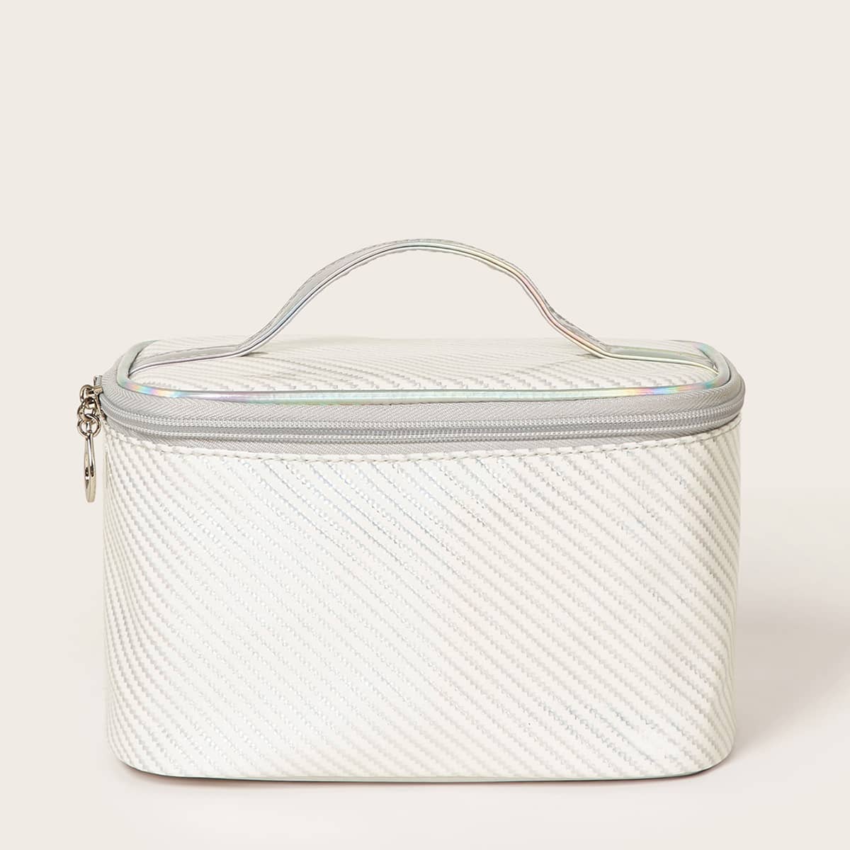 Holographic Makeup Bag, White